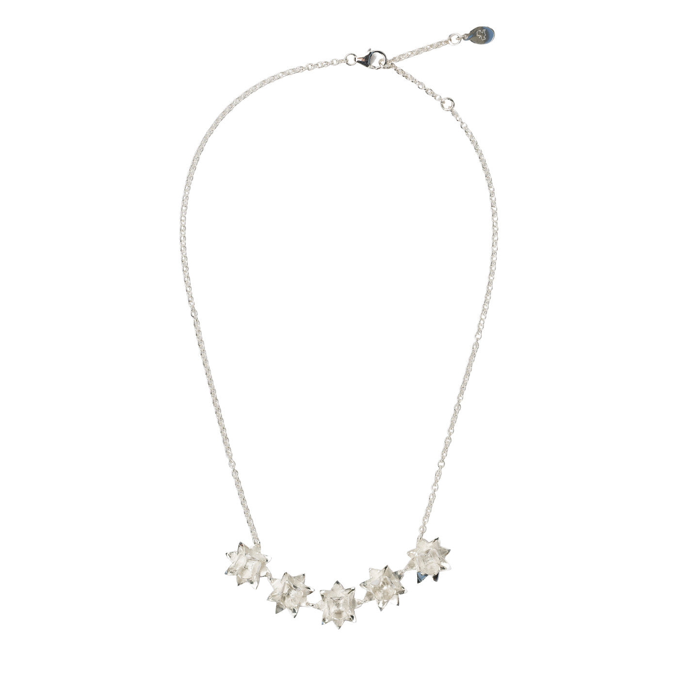 Five Lotus Necklace - Silver