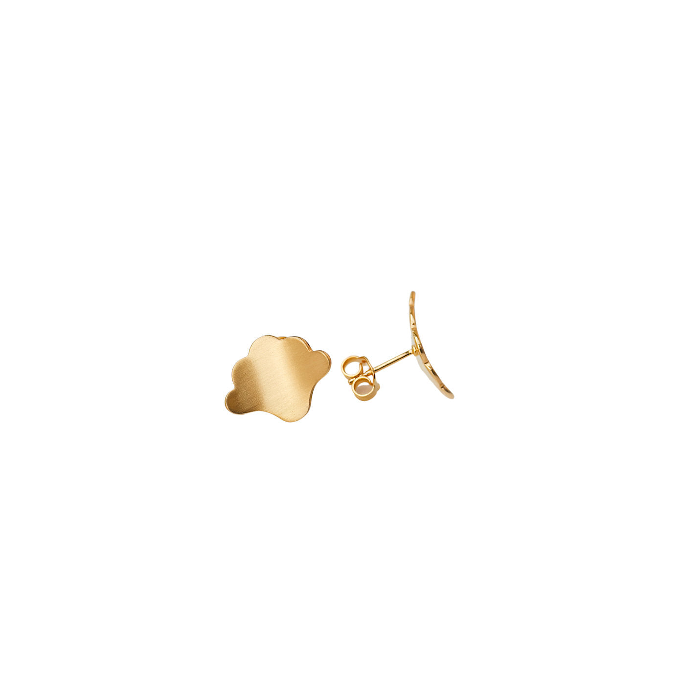 Plume Single Fan Earrings - Gold