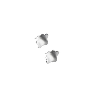 Plume Single Fan Earrings - Silver