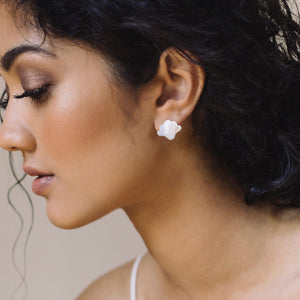 Plume Single Fan Earrings - Silver