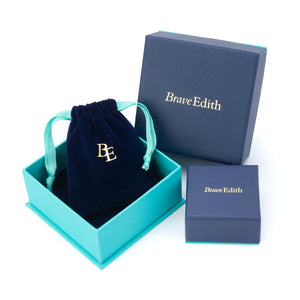 Brave Edith Blue and Green Box and Velvet Bag